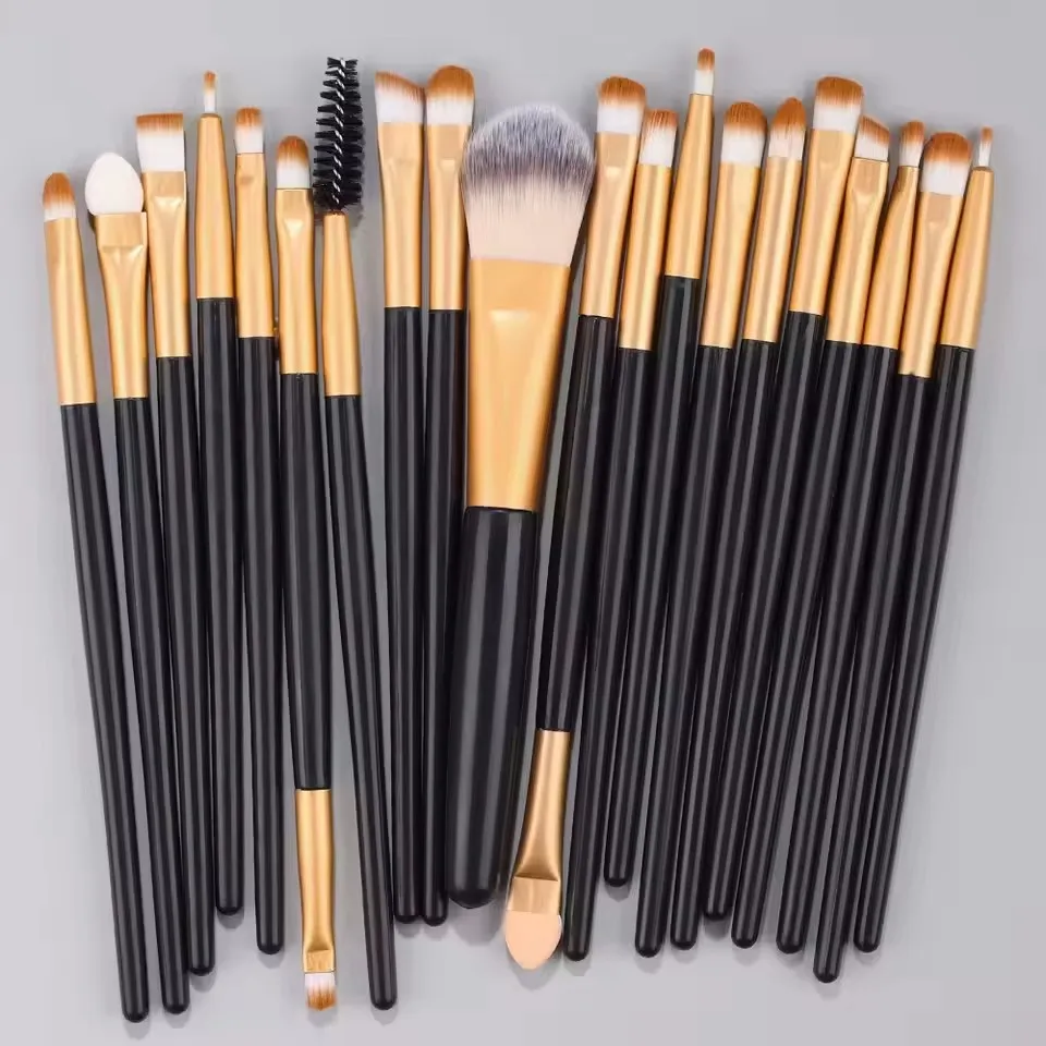 Double-ended Soft Bristles Brushes 20Pcs Makeup Brush Set Full Set of Multi-functional Eye Shadow Brushes Portable Makeup Tool