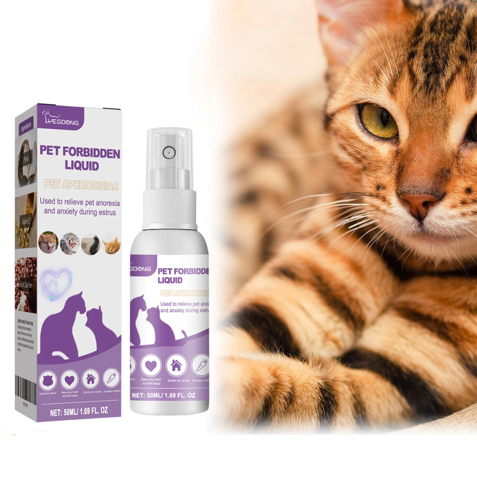Difusor calmante para el estado de ánimo de feromonas en aerosol calmante para mascotas, mejora la agitación del estrés, alivio de la ansiedad, previene el howling, suministro de salud para perros y gatos