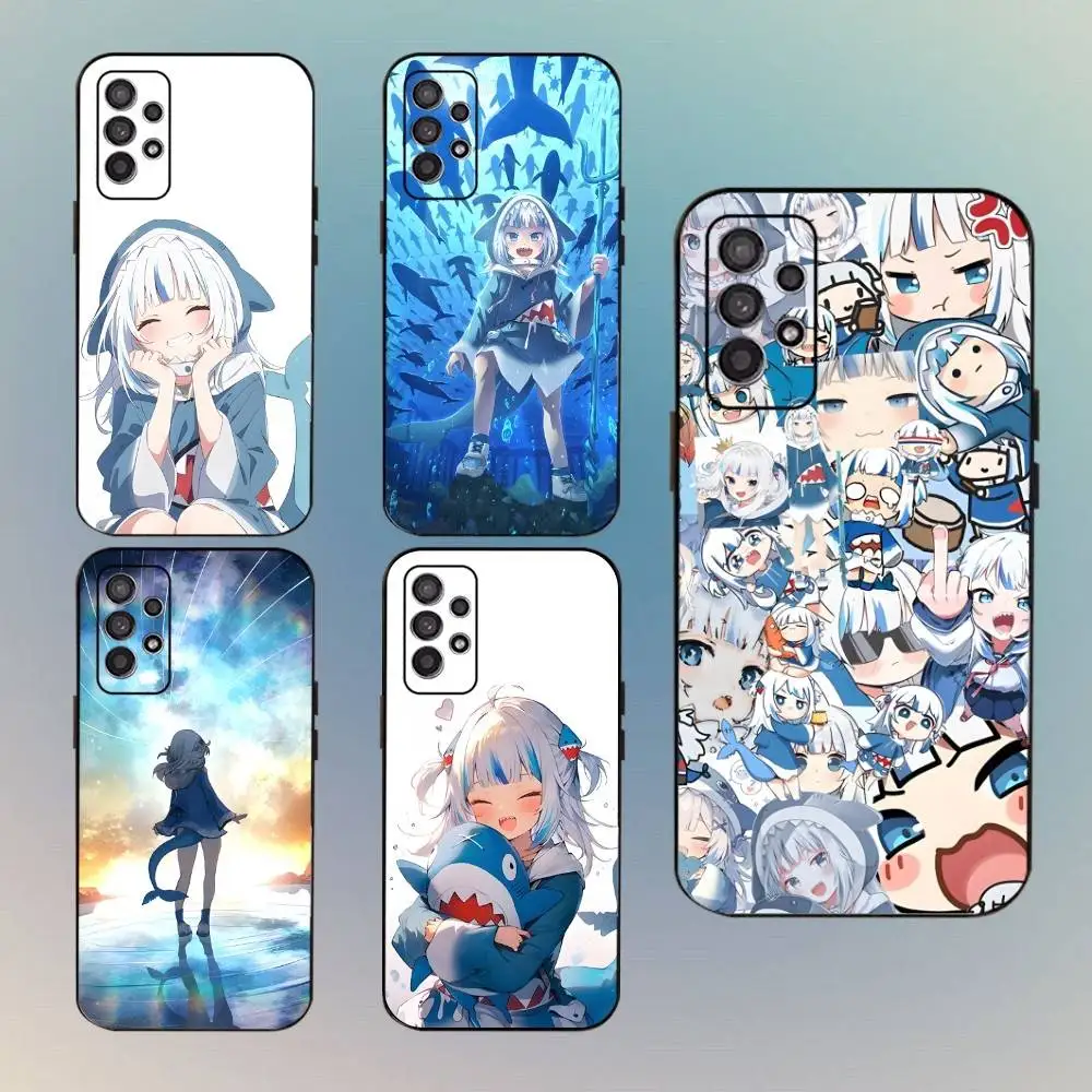 

C-Cute G-Girl gawr gura Phone Case For Samsung Galaxy A13,A21s,A22,A31,A32,A52,A53,A71,A80,Soft Black Shell