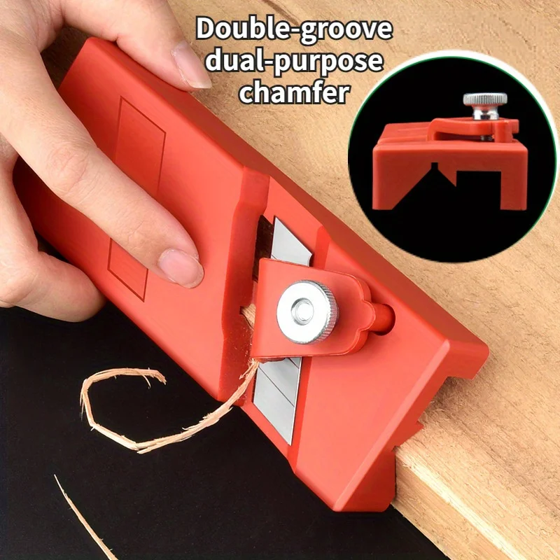 Woodworking Chamfering Edge Chamfer Gypsum Board Hand Plane V-Shaped 45 Degree Trimming Tool Wood Board Deburring Trimming