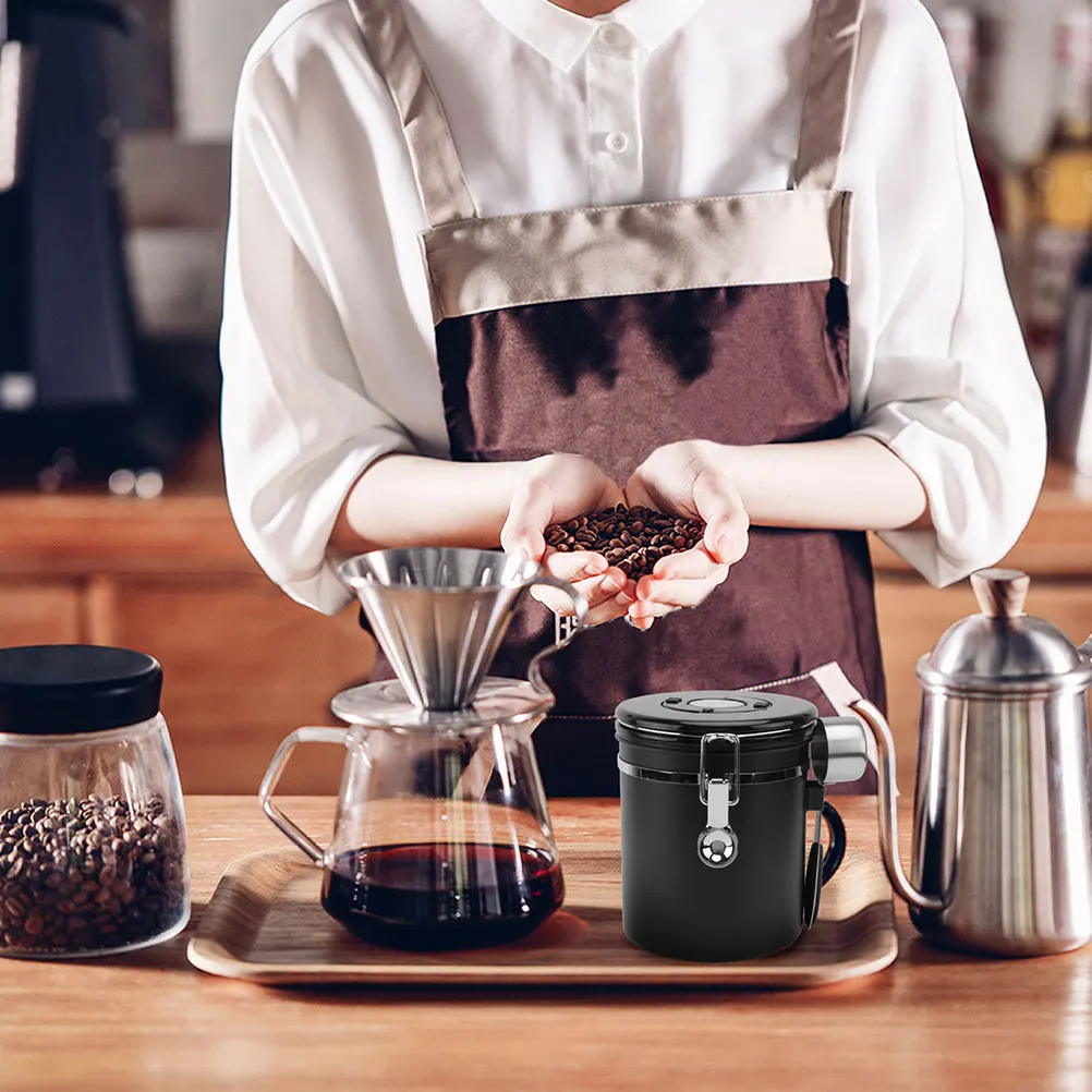 

Coffee Bean Sealer Storage Container Stainless Steel 304 Airtight Lid Dry Food Tea Sugar Salt Pepper Multifunctional Kitchen