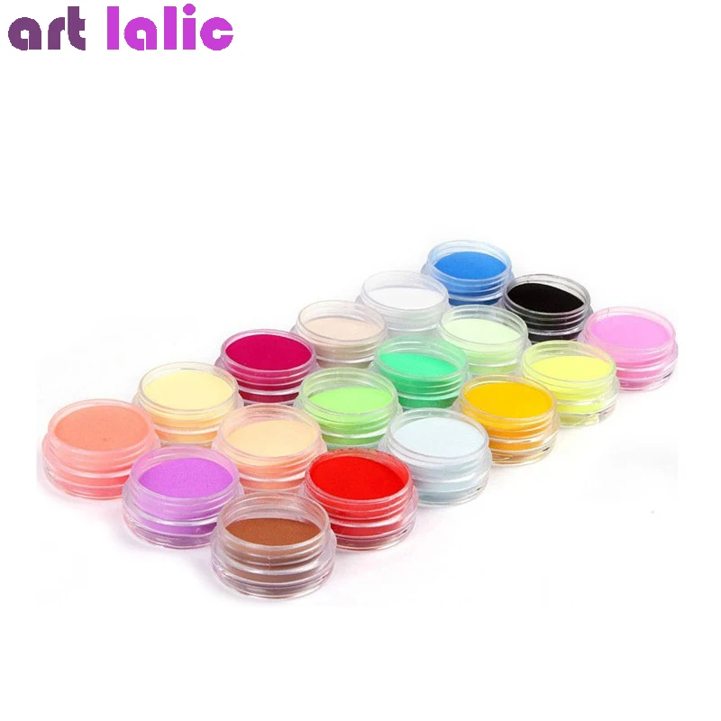 18 Colors Acrylic Powder for Nail Decoration Sparkle Dust UV Dust Carving Sculpture Pigment Nail Art Enhancer