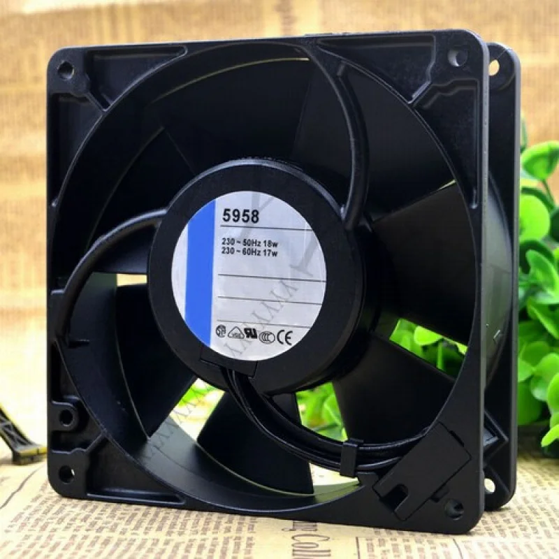 

Y+1PCS FOR EBMPAP TYP 5958 12.7cm 127*127*38mm 230V 17W/18W High end equipment fan