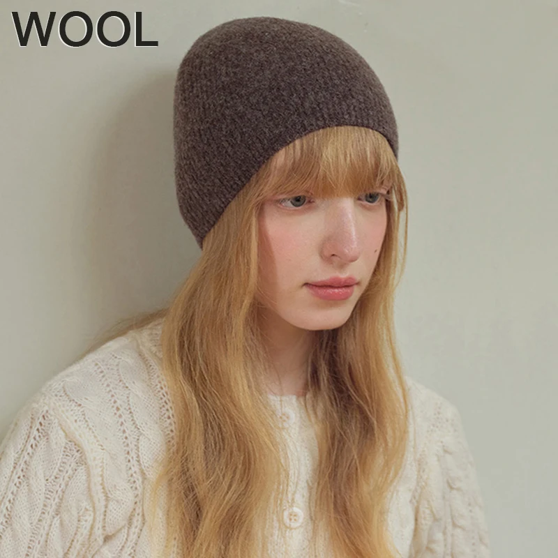 Solid Unisex Wool B…