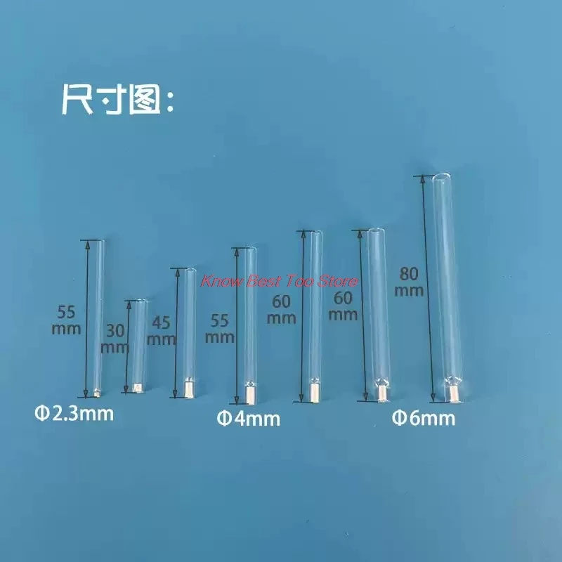 1PCS High quality laboratory 6mm silver chloride reference electrode 4mm glass tube salt bridge with porous ceramic
