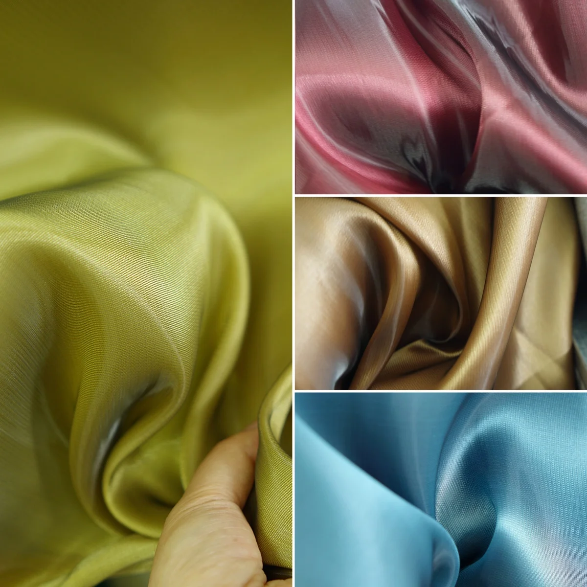 TR Water Light Satin Micro Stiff Fabric DIY Evening Dress Strap Dress Cheongsam Clothing Designer fabrics for sewing