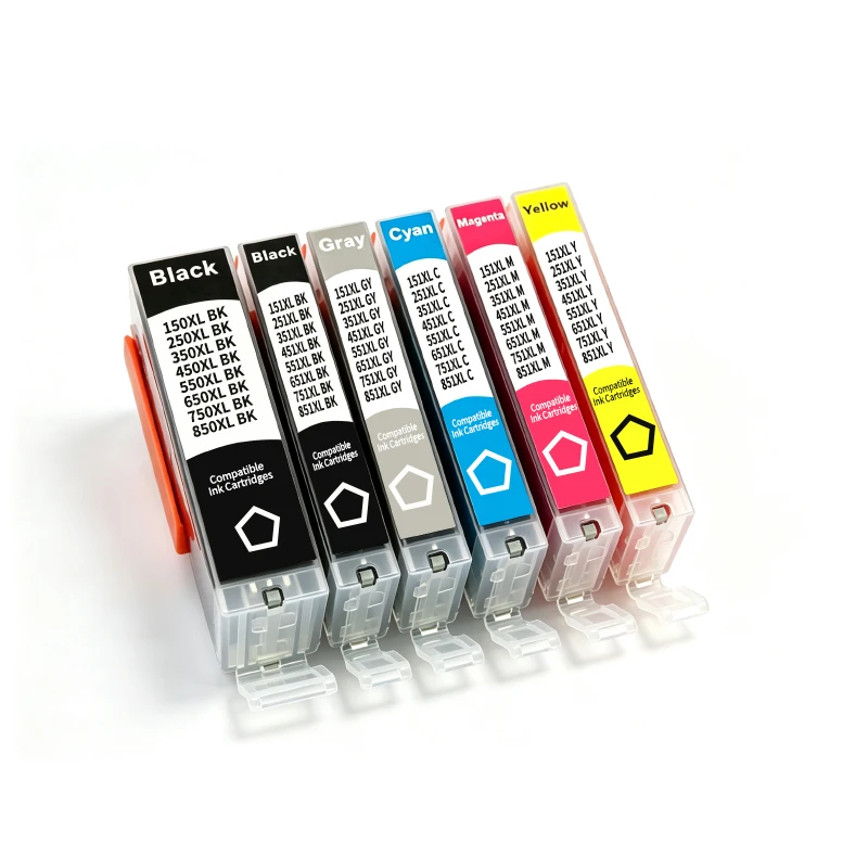 PGI150 CLI151 Ink Cartridge PGI 150 CLI 151 Compatible for Canon MG5410 MG5510 MG6410 MG7510 IP7210 IP8710 MX721 IX6810 Printer view 2