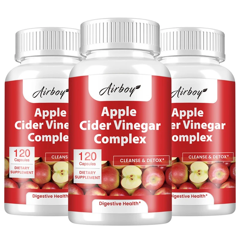 

Apple Cider Vinegar Complex - Weight Management, Detoxification, Boost Metabolism, Relieve Bloating and Constipation