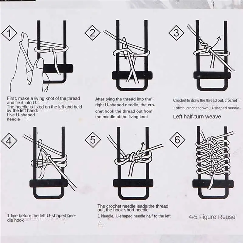 FYBL-Scarf Lace Knitting Tool DIY Manual Hairpin Lace Making Tool With Interchangeable Crochet Loom Set