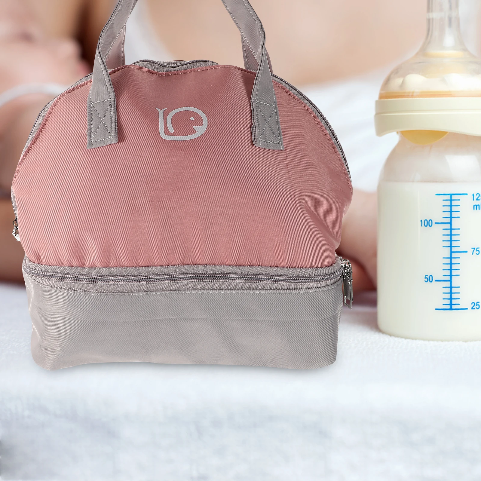 

1pc Insulated Breast Milk Bag Thermal Storage Organizer Portable Bottle Tote Double Layer Waterproof Heat Resistant For Baby
