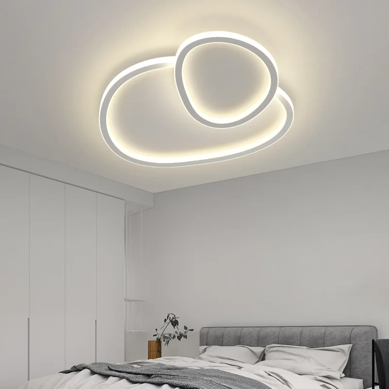 Nordic Led Minimalist Ceiling Lamp Dimmer White for Living Room Bedroom Bathroom Ceiling Lights Home Decor Lusters Luminaires