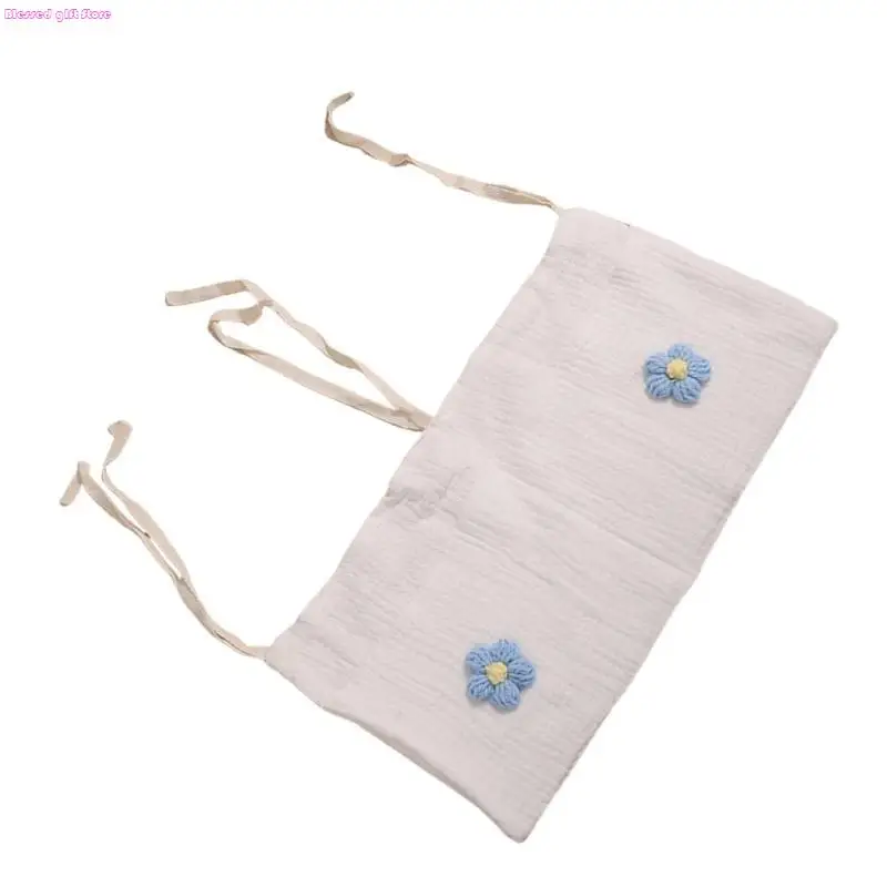 D0JC Stylish Printed Baby Strollers Hanging Bag Crib Side Organiser Case With Double Compartments for Diaper and Toy Storage