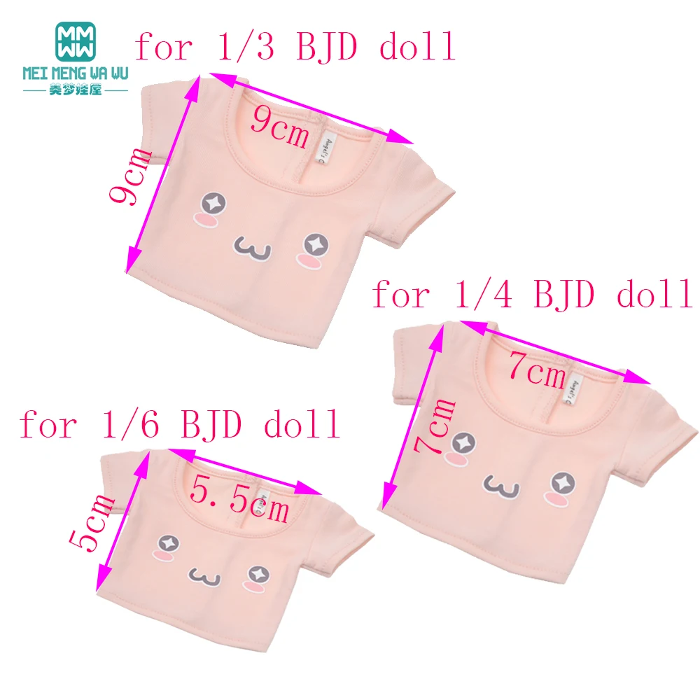 BJD Doll Clothes for 28-60CM 1/3 1/4 1/6 SD DD YOSD Toys Ball Jointed Fashion T-Shirt Doll Accessories Girl Gift