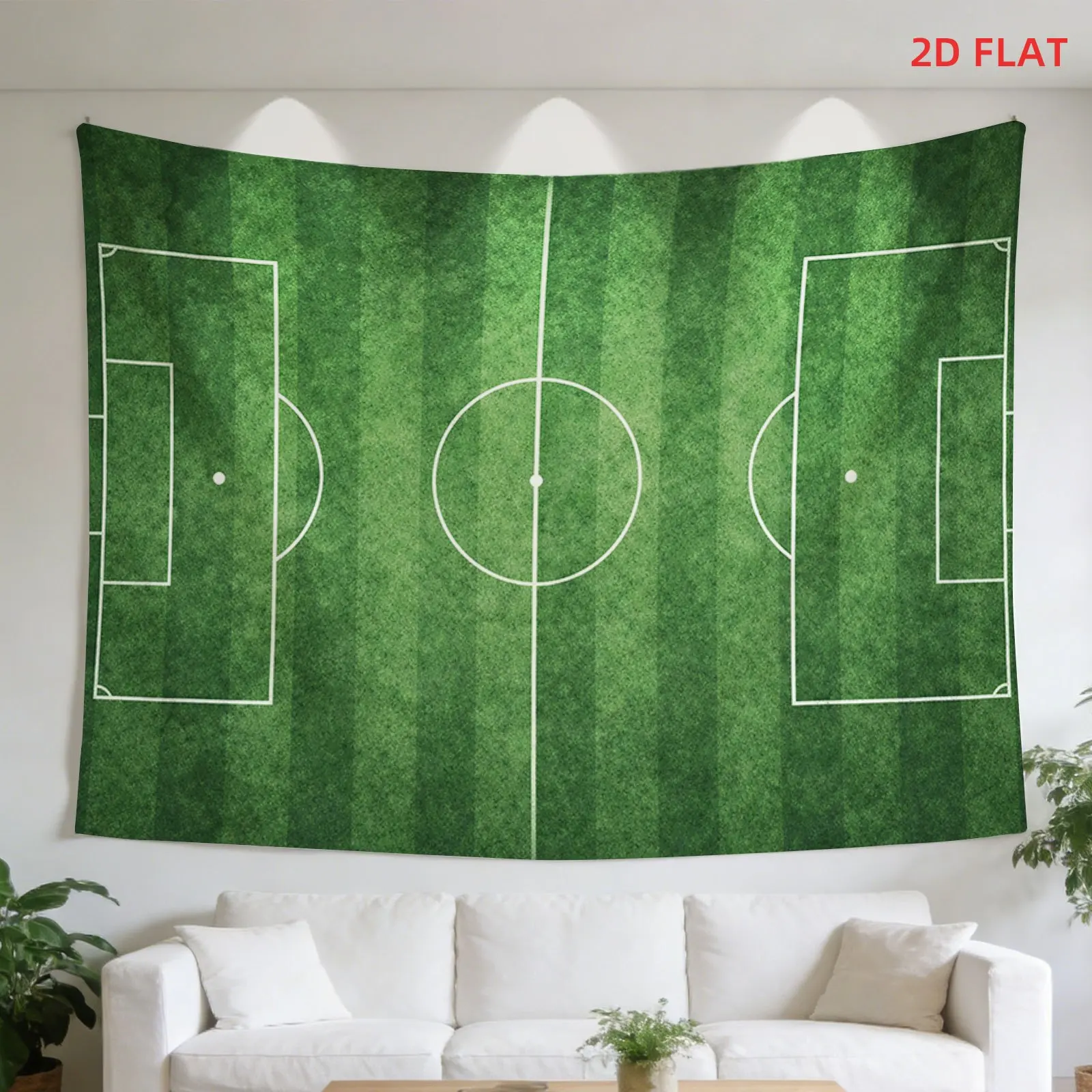 

Football Soccer Field Tapestry Green Stadium Wall Hanging Cool Sports Aesthetic Room Decor Cool Room Stuff Large Tapestry