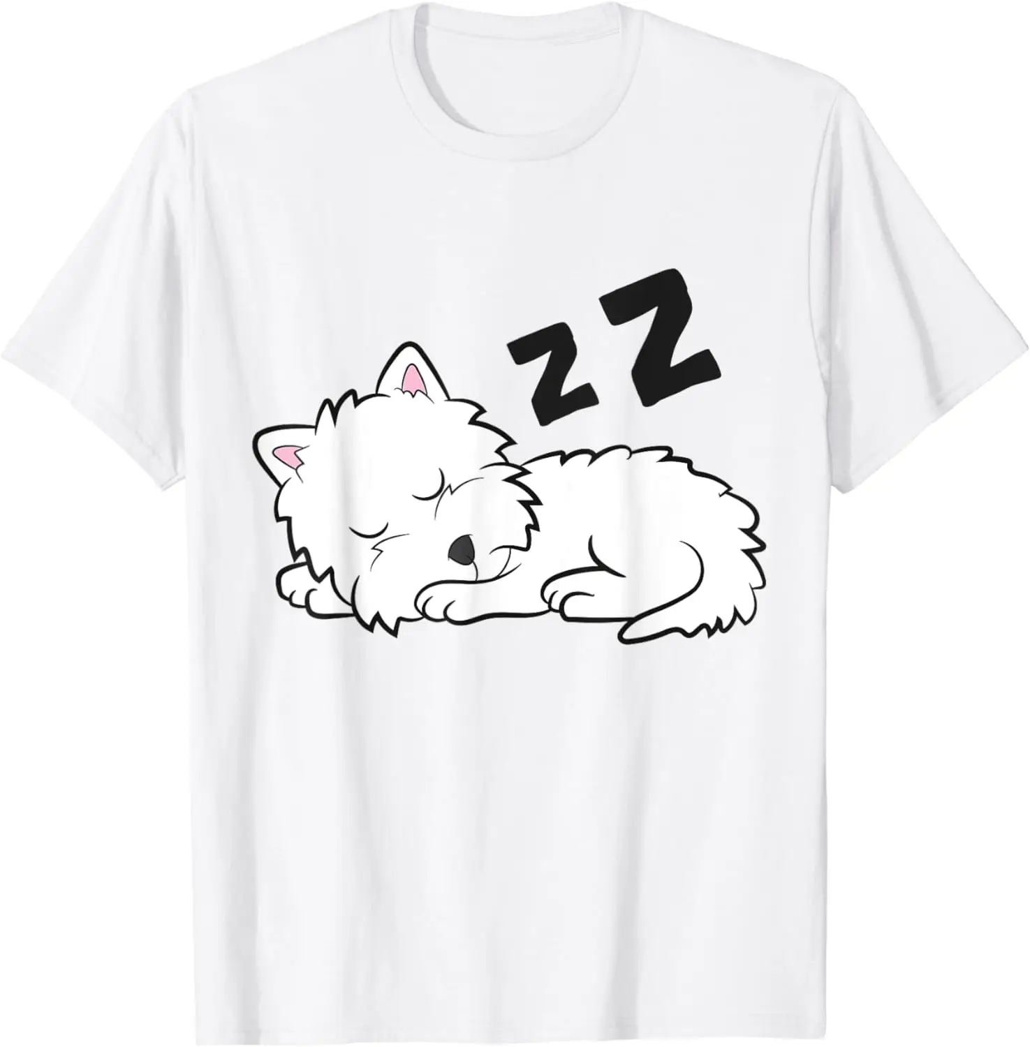 West Highland White Terrier Dog Sleeping Cute Westie T-Shirt