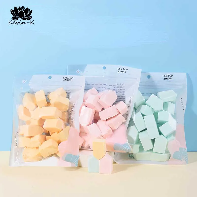 Makeup puff, hydrophilic water-soaked big pentagon makeup puff, 25 pieces in a bag make up accessories  makeup sponge  beauty