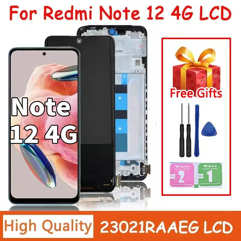 23021RAAEG 23021RAA2Y Note12 Display for Xiaomi Redmi Note 12 4G LCD Display Screen Digitizer Assembly Replacement Repair Parts