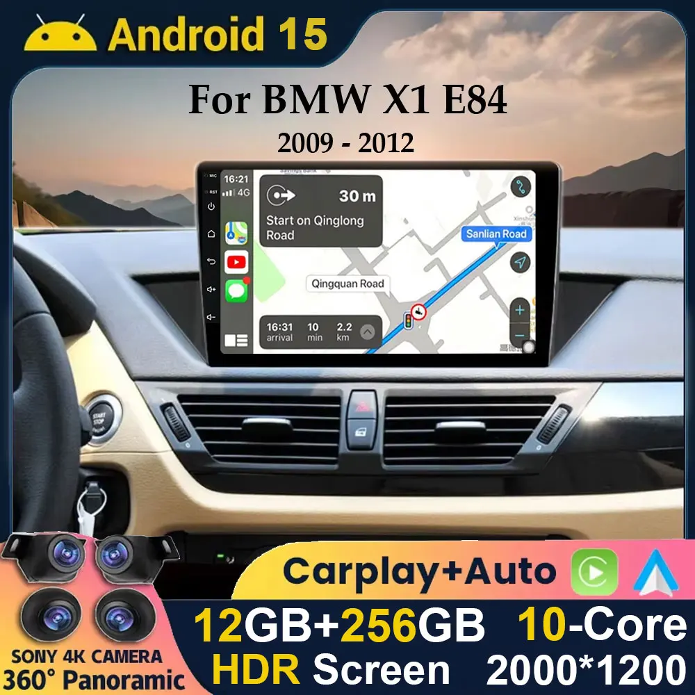 

Android 15 Wireless CarPlay&Auto For BMW X1 E84 2009 2010 2011 2012 Car Radio Multimedia Video Players Gps Navigation WIFI+4G BT