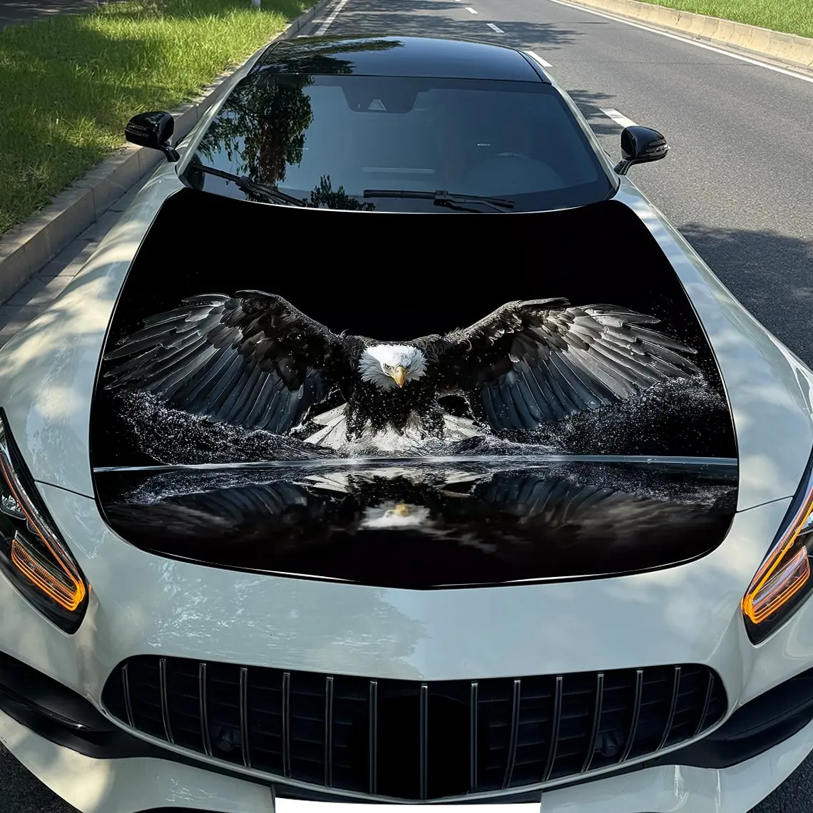 

Sea Eagle Car Hood Stickers, Decorative Scratch Stickers For Car Parts And Accessories, Vinyl Printed Animal Stickers As Gifts,