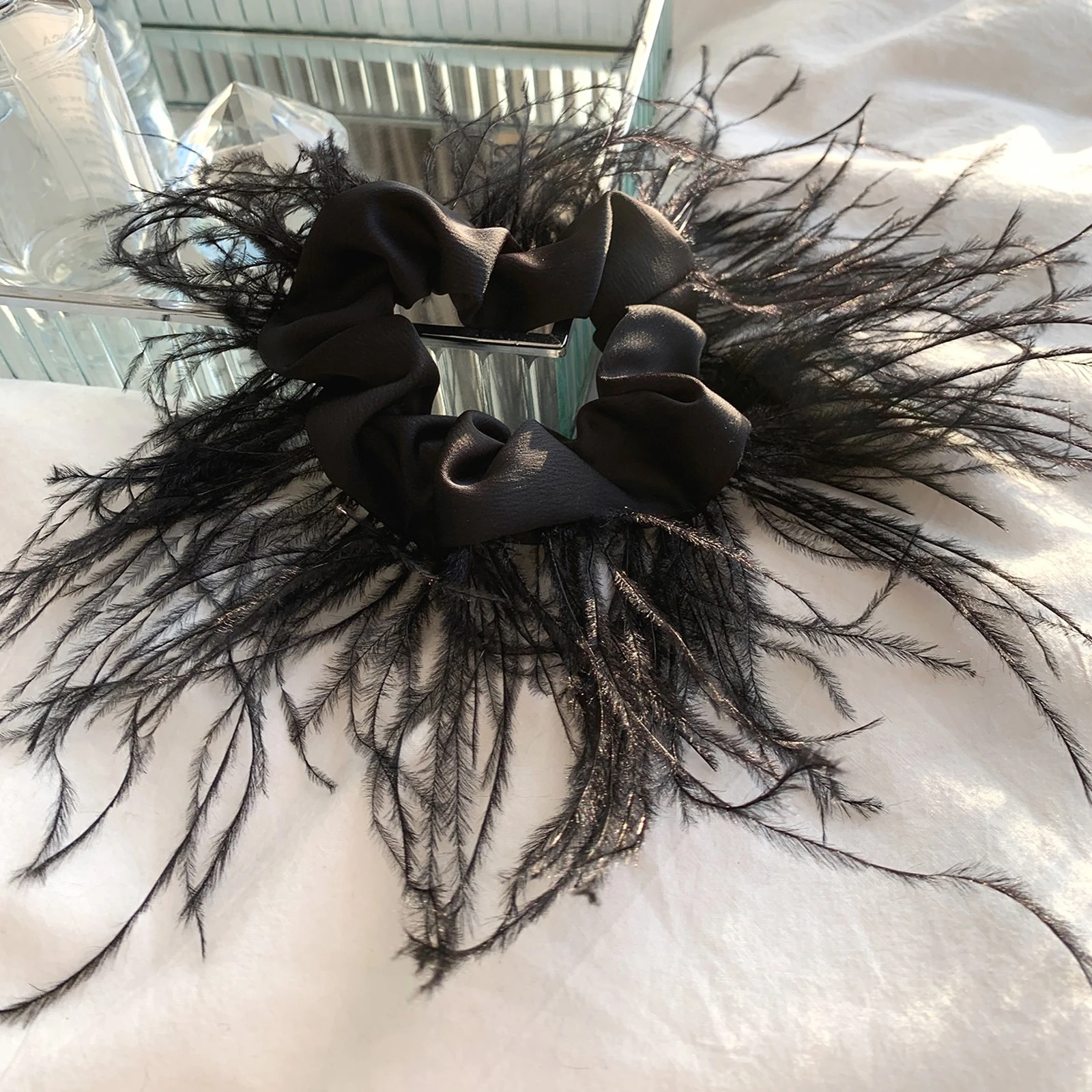 

Multi-Piece Ostrich Cloth Diy Clothes Accessories Shawl Plume Trim Wedding Dress Material Apparel Sewing Plume Handmade Craft