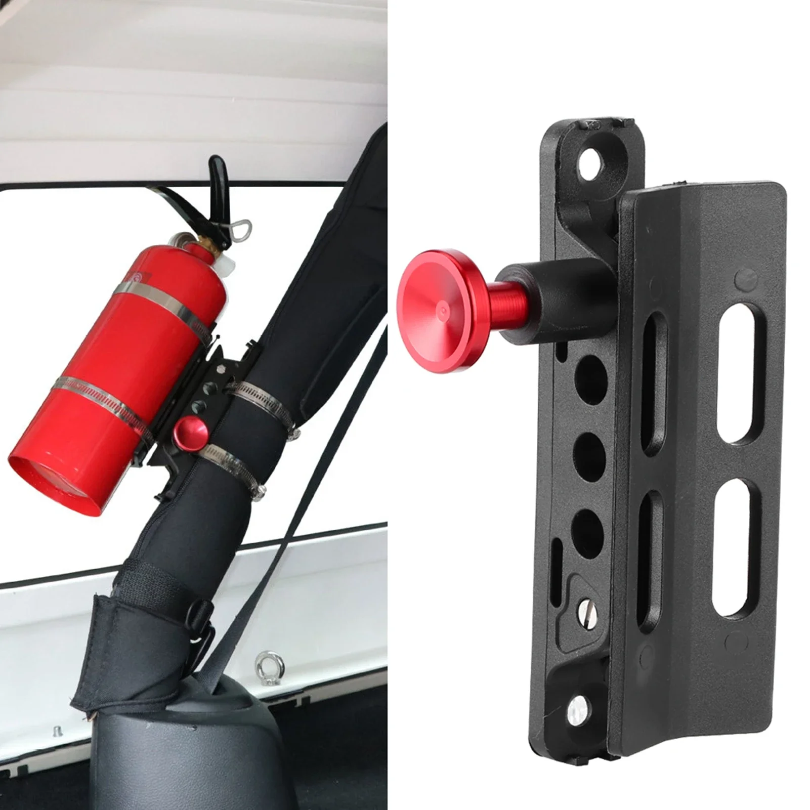 Extinguisher Mount Bracket Adjustable Fit for   Sport/ JK/ Sahara Fire Extinguisher Bottle Fire Extinguisher Holder view 5