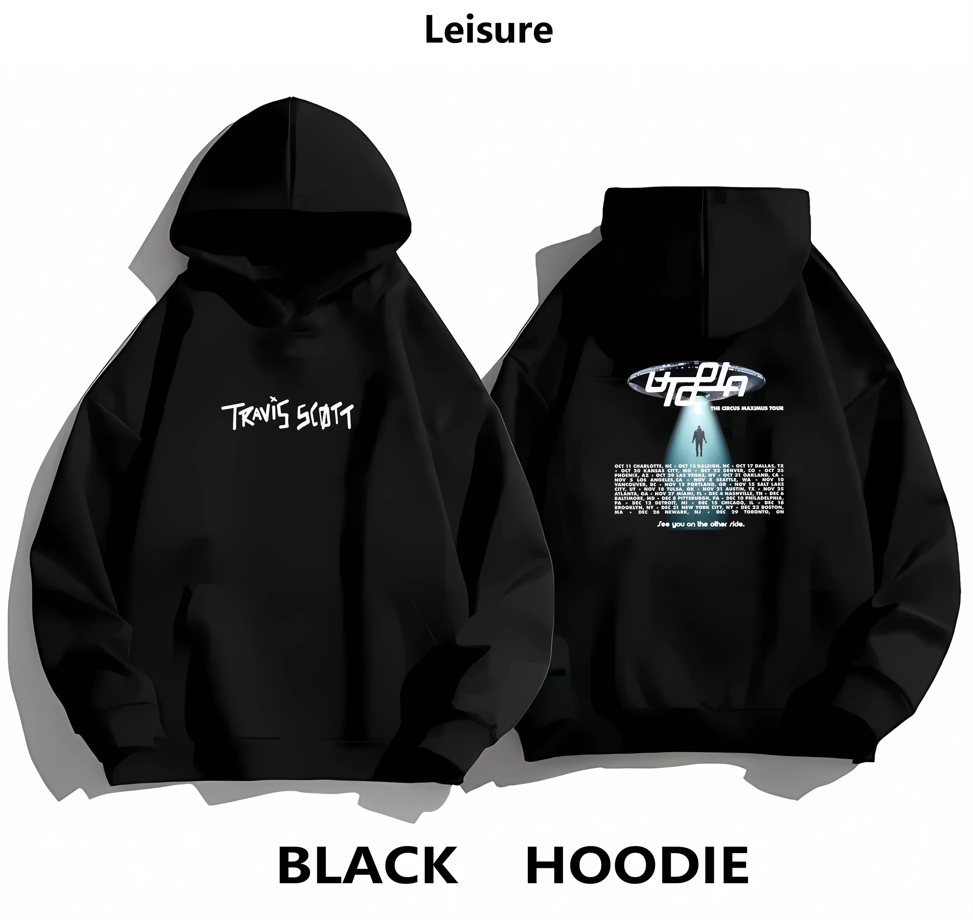 

New Cactus Jack Hip Hop Hoodie Scott and Travis 2024 Men's Hip Hop Cotton Hoodie See you on the other side Street Hoodie