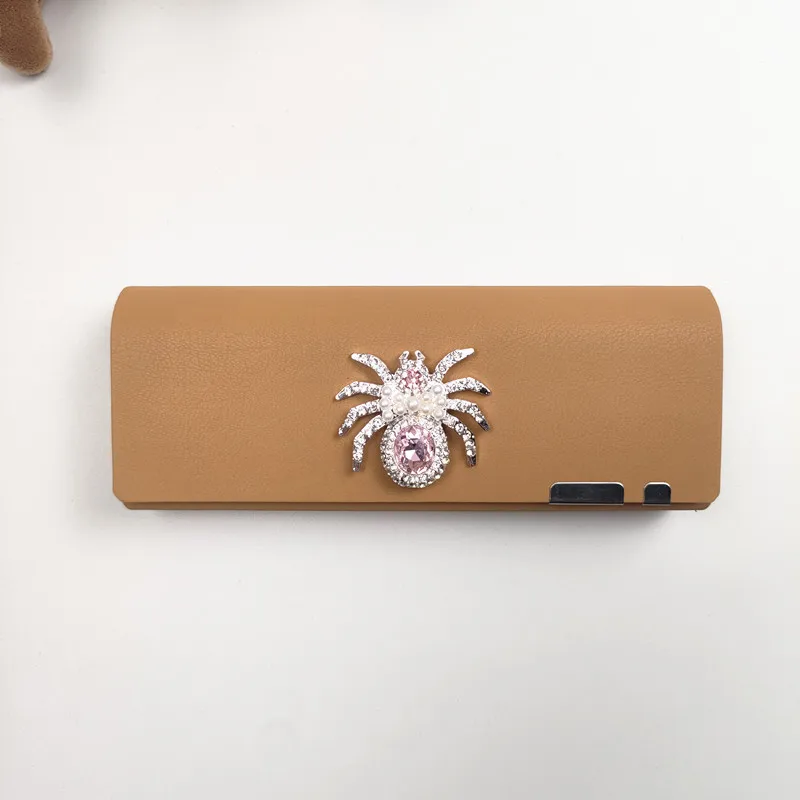 مجموعة مع الماس حافظة نظارات عالية الجودة حافظة نظارات شل صلبة للرجال والنساء صندوق تخزين النظارات الشمسية هدية فتاة B1