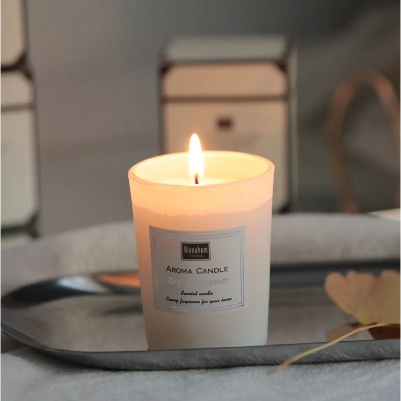 3-Color Glass Jar Scented Candle Natural Soy Wax Smokeless Aromatherapy Candle with 9 Fragrance Options for Home & Gift image 2