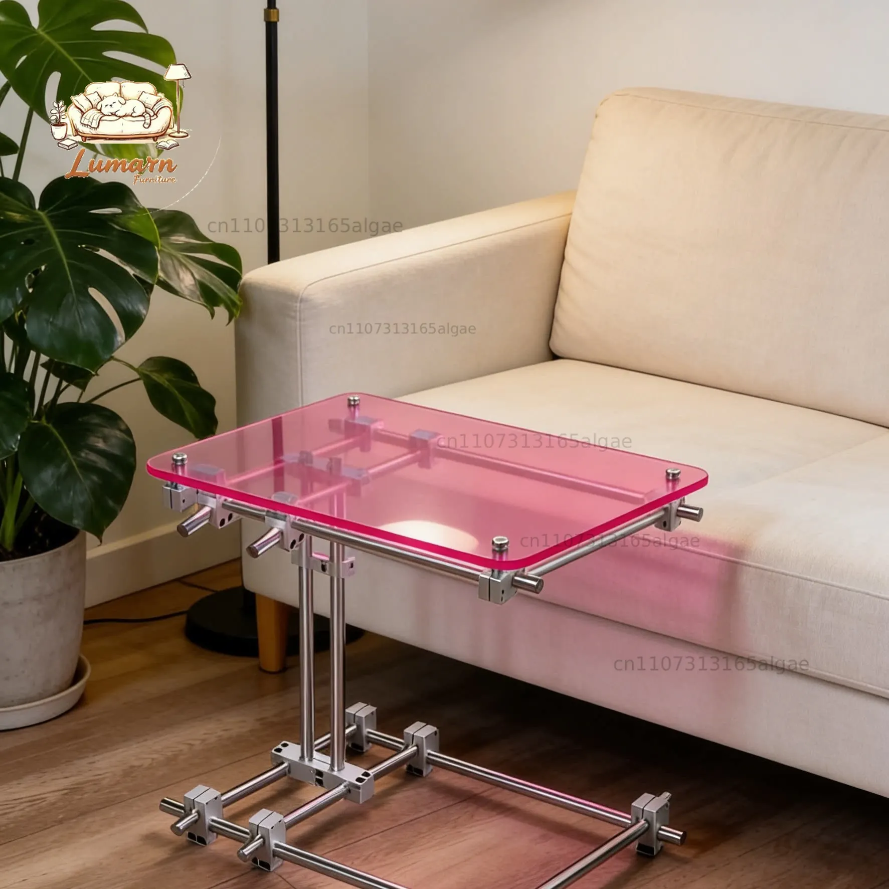 Acrylic coffee table optical axis living room simple sofa gradual change color edge few bedside table color corner few antique