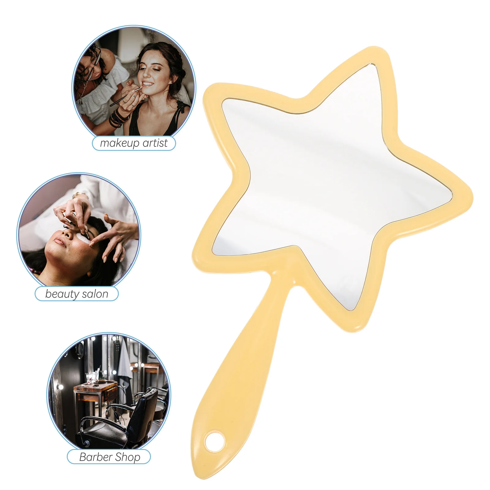 قطعة واحدة من مرآة النمذجة المحمولة مع مقبض ديكور بنمط رائع مثالي للاستخدام الداخلي والخارجي في عيد الحب