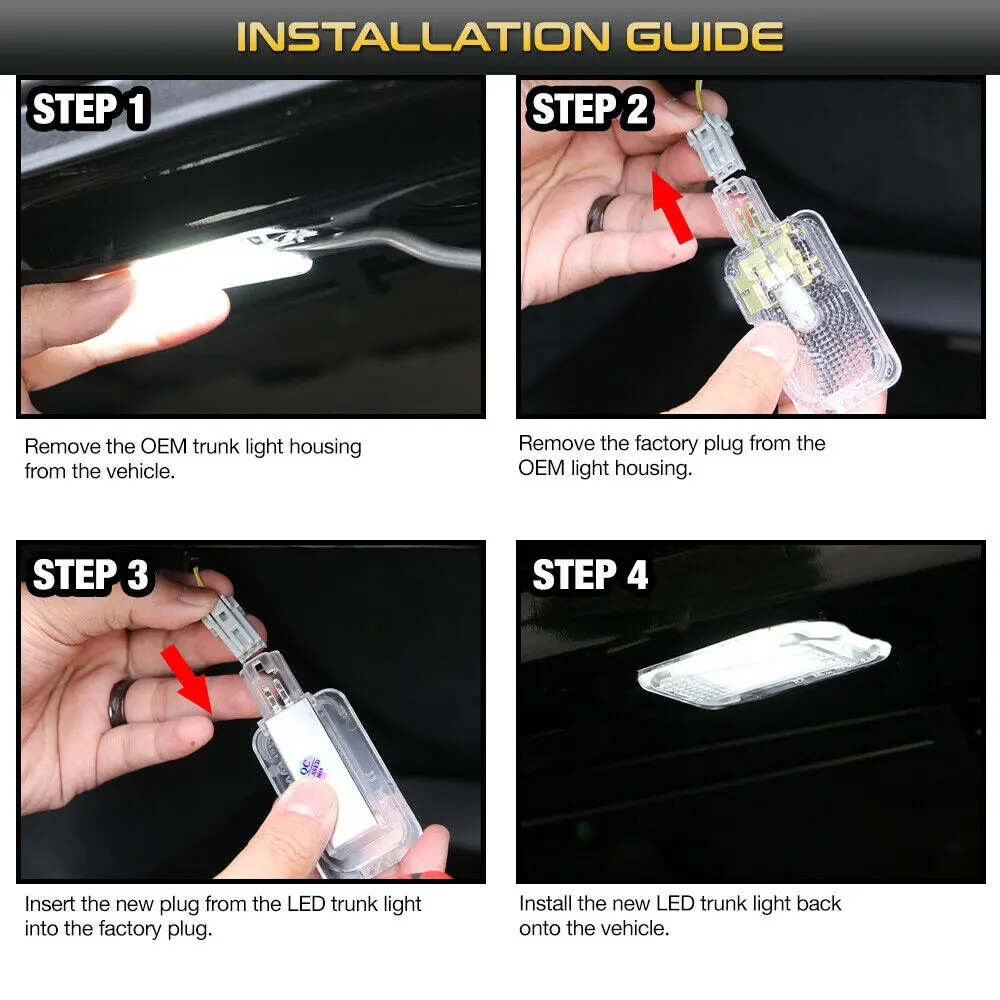 Luz Interior LED para maletero de coche, lámparas para Honda Civic Fit Jazz Accord City Insight HR CR V Acura MDX YL RDX TLX TSX