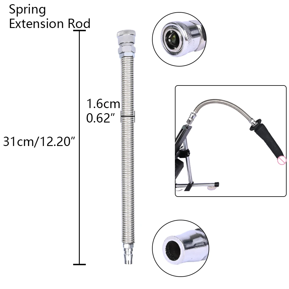 الوحش الخام تمديد قضيب ل Vac-U-قفل آلة الجنس الربيع تمديد القطب المكونات السريعة اكسسوارات آلة الاستمناء الجنس لعب #5