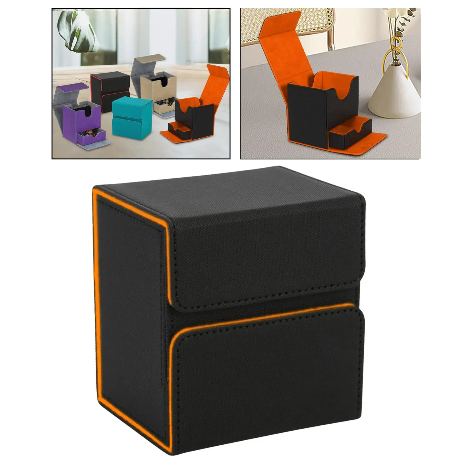Trading Card Deck Box Large Card Storage Box Holder Game Card Case Protectors