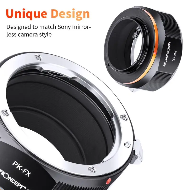 K & F Concept PK ke FX adaptor lensa kamera presisi tinggi cincin adaptor dudukan lensa Manual untuk lensa Pentax K ke kamera Fuji x-series