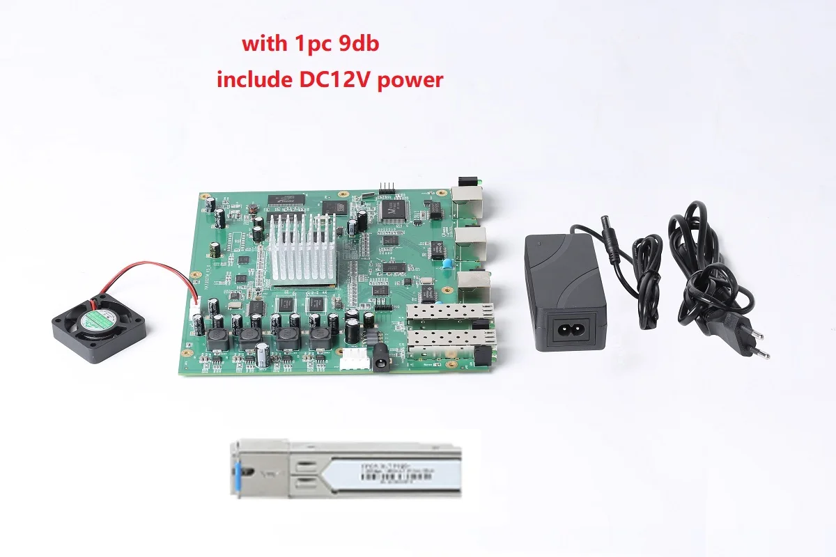 Imagem -04 - Adaptador de Alimentação Hioso sem Estojo Portas Epon Olt Pcba com dc 12v