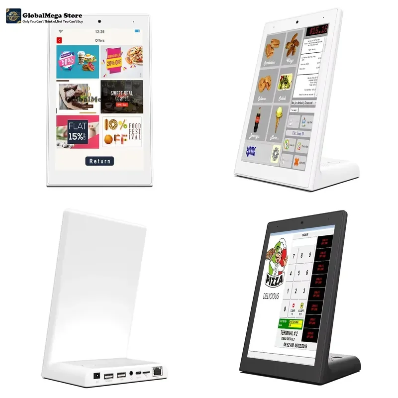 2025 New Black and White L-Type RK3128 Android IPS Capacitive Touch LCD Kiosk for Digital Signage and PC Advertising