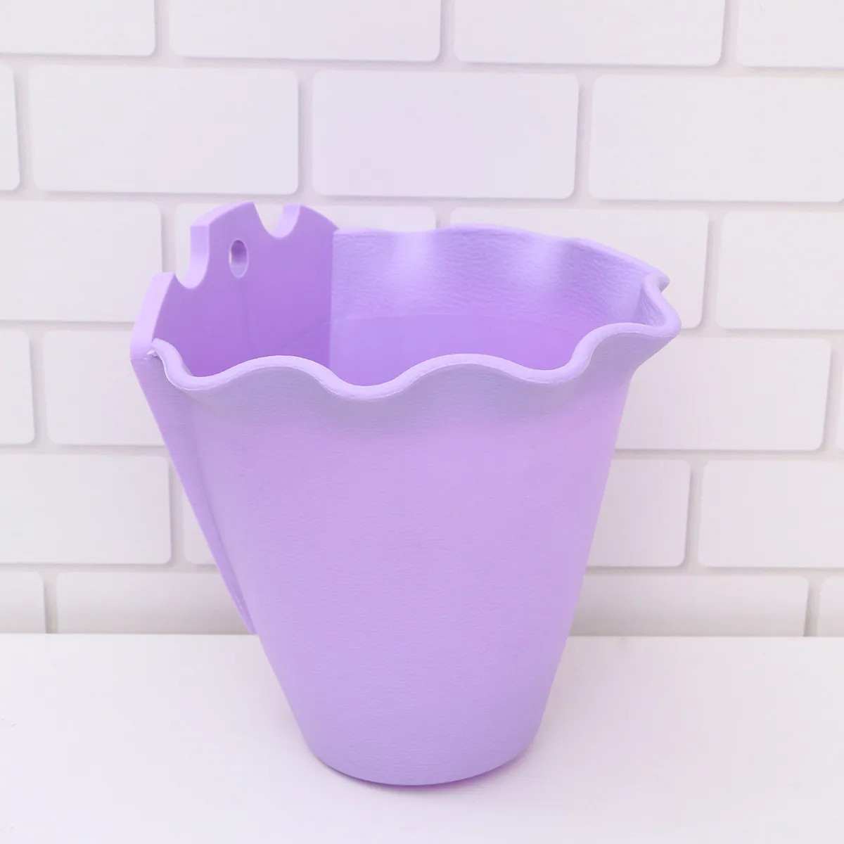 Plastic Wall Hanging Flower Pot Basket for Indoor Outdoor Use Multi-Tier Stackable Design with Hook Space Saving for Plants