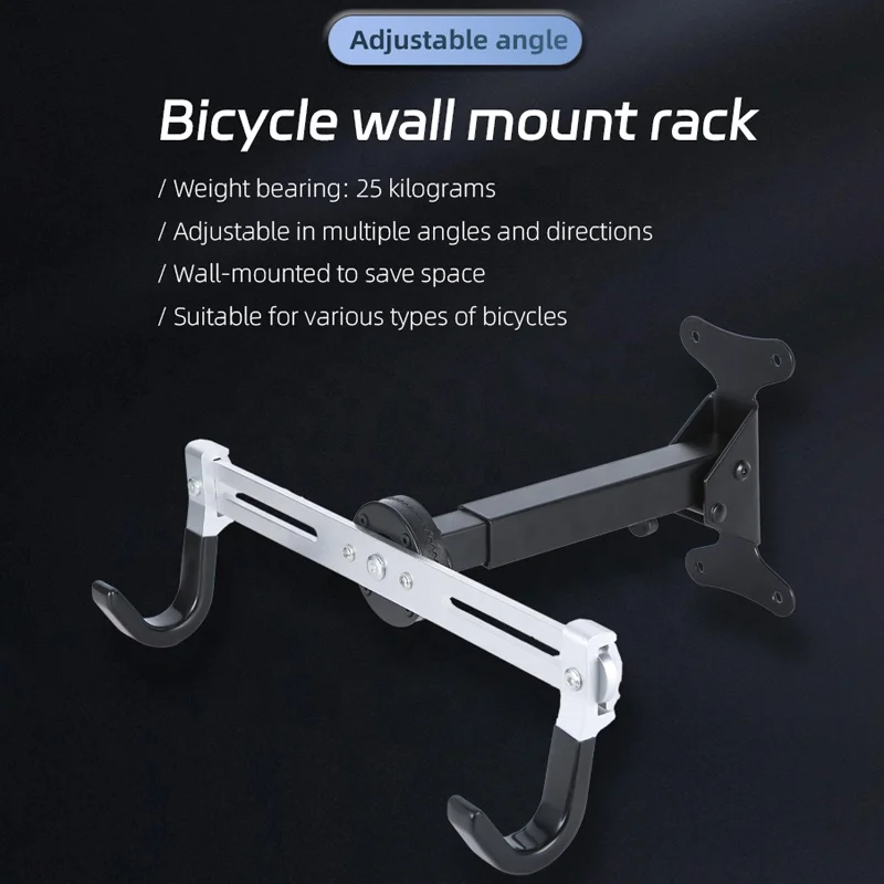 Hot Selling Bike Hanger Heavy Duty Mounted Bike Hook for Garage Wall Horizontal MTB Horizontal Storage Bike Rack