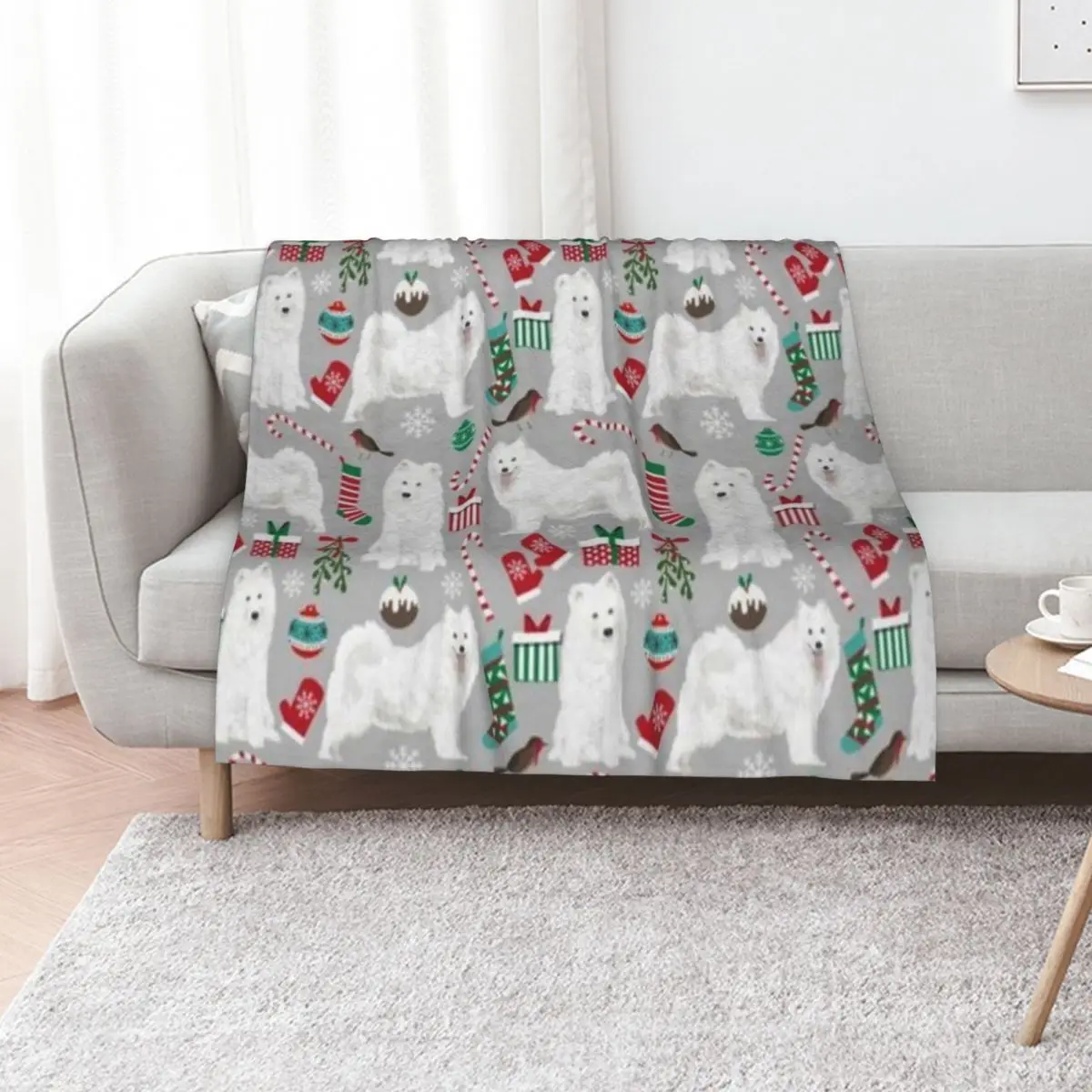 SAMOYED Throw Blanket valentine gift ideas Fashion Sofas Decoratives Weighted manga Blankets For Baby Blankets