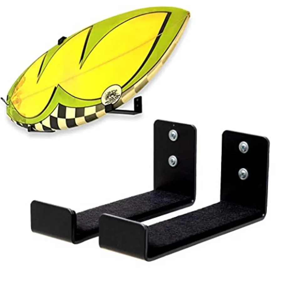 

Naked Surf The Original Minimalist Surfboard Rack Heavy-Duty Black Aluminum Surf Board Wall Hangers for Display and Storage Sur