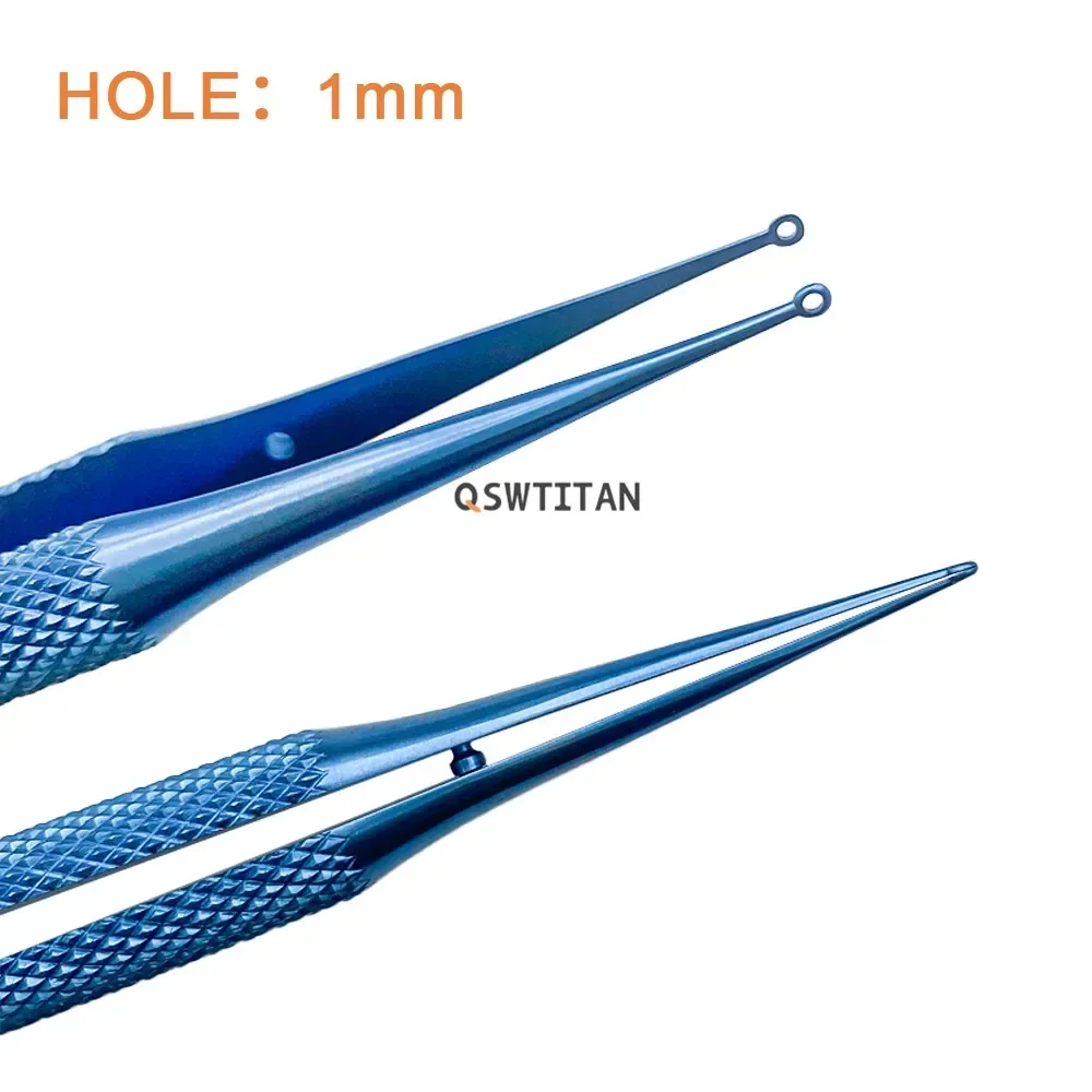 Ophthalmic Tweezers with Ring Tip Forceps 1mm Ophthalmic Surgery Instrument 14/18cm view 2
