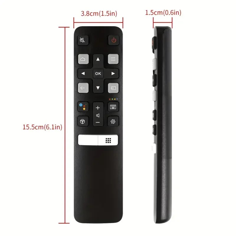 Controle remoto de substituição RC802V FMR1 para TCL Smart TV, controle remoto infravermelho, adequado para muitos modelos de Smart TV (RC802V FMR1 I