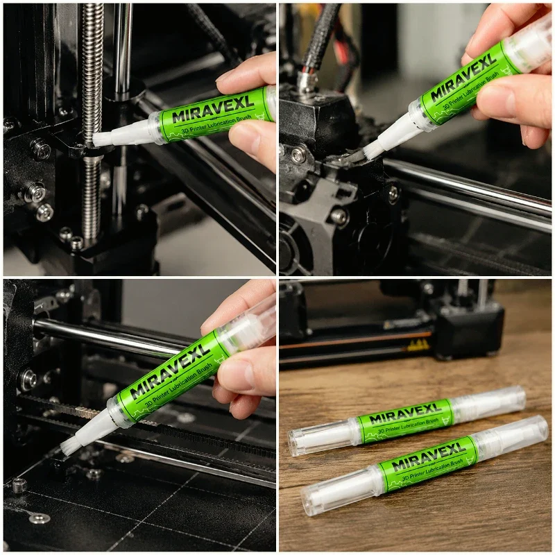 3D-Drucker-Ölstift-Set – Präzisionsapplikator, PTFE-angereichertes Schmiermittel für reibungslose Gleitschienen- und Lagerbewegungen, ISO 100, universell – Detail 4