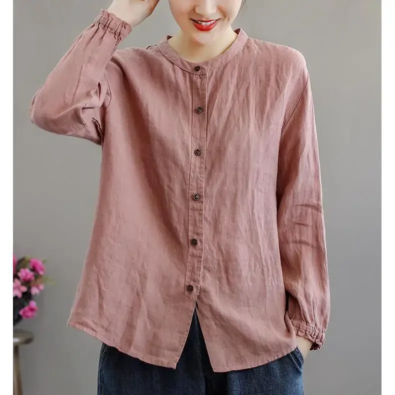 

Women Shirt Blouse Spring and Autumn Shirts Women's Shirt Coat Casual Coat Drawstring Sleeves Top Women Blusas Mujer