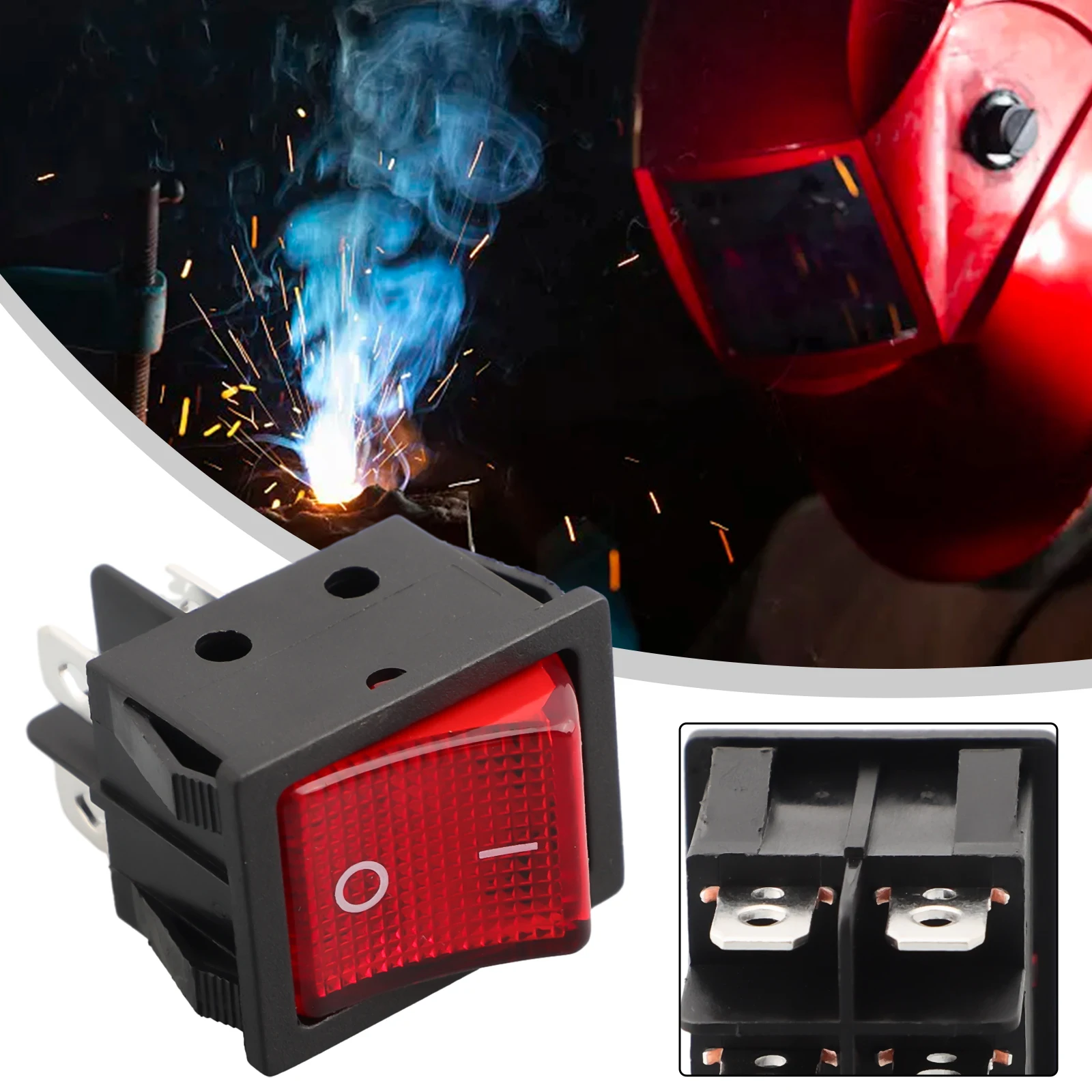 Switch Power Switch Part 30A 4-Pin Boat Electrical Equipment ON/OFF Power Red With Light Rocker Type Industrial