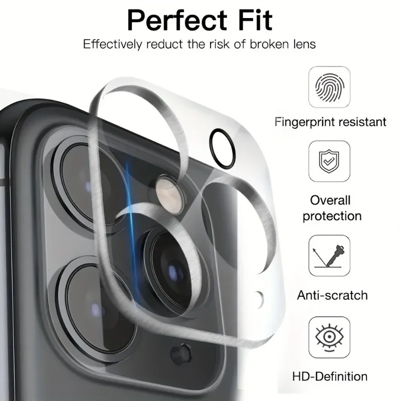 6 In 1 Phone Screen Protector + Lens Protector Tempered Glass For IPhone 11 12 13 14 15 16 Pro Max 14Plus 15Plus Protector