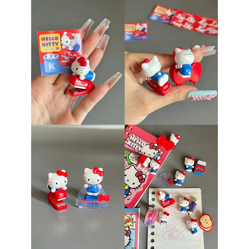 

SANRIO Hello Kitty Qiqu Stationery Series Figure Creative Campus Micro Box Children Blind Box Children Toy