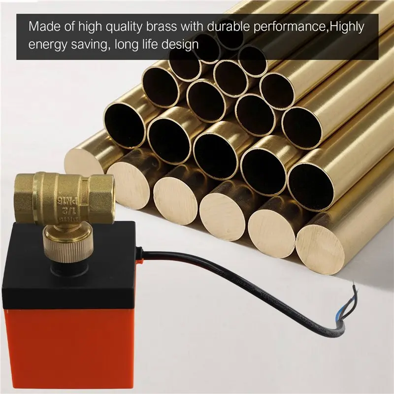 A7THK-2X AC 220V Brass Electric Thread Ball Valve 2-Way 3-Wire Solenoid Water Valve With Actuator DN15