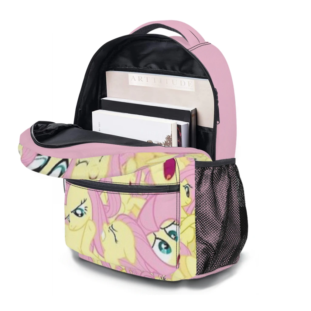 Fluttershy Mess New Female Fashion kids zaino da College impermeabile ad alta capacità Trendy Girls Laptop School Bags 17 pollici Muslimate Muslimate