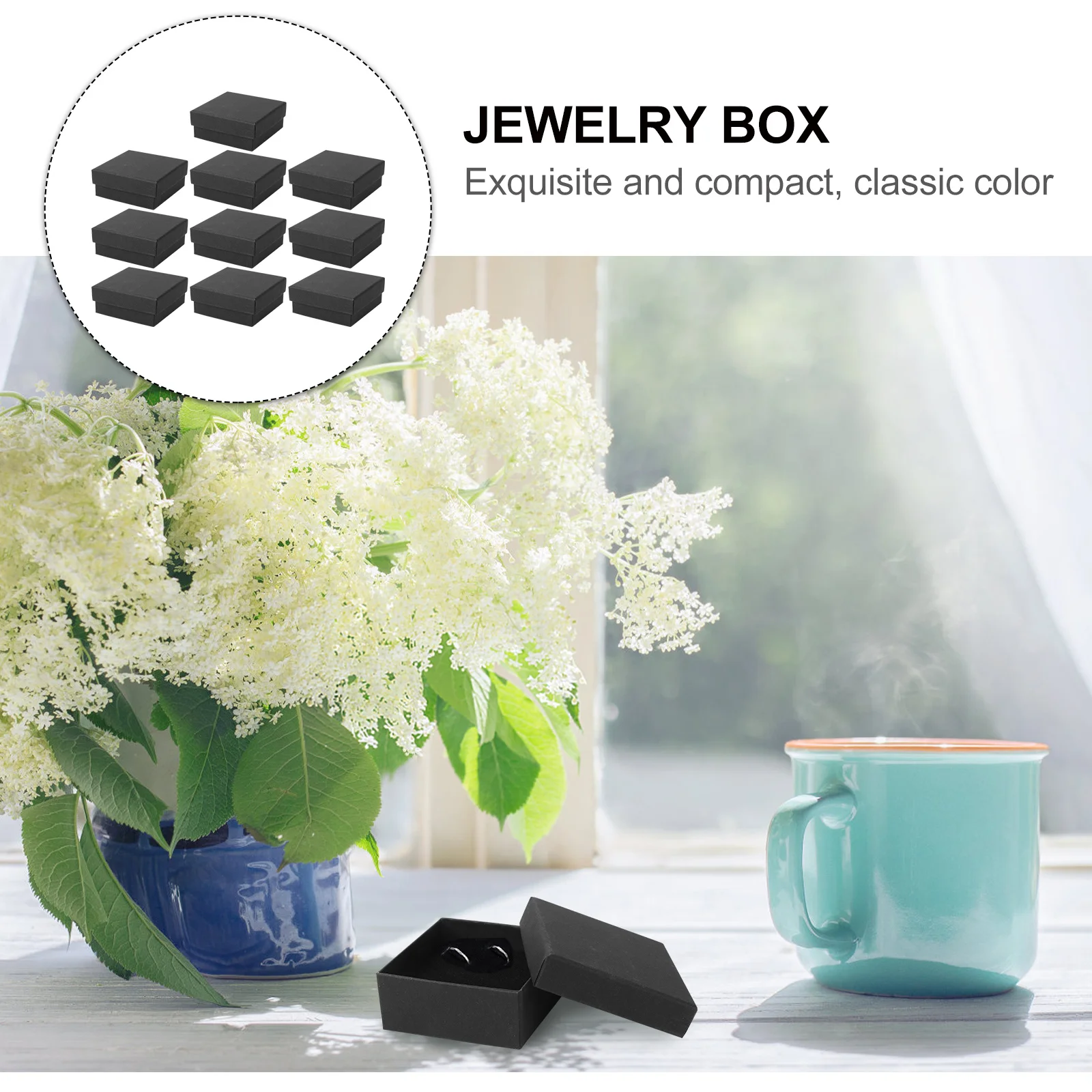 

10pcs Jewelry Boxes Kraft Paper Sturdy Storage For Earrings Necklace Bracelet Ring Display Case Multi-Purpose Holder With